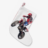 Red Dirt Bike Kleine Kerstsok (Voorkant (Hangend))