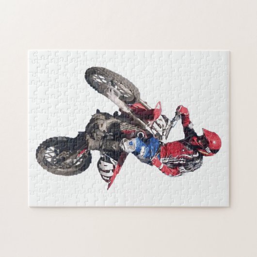 Red Dirt Bike Legpuzzel (Horizontaal)