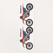 Red dirt bike motorcycle  yogamat (Voorkant)