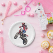 Red Dirt Bike Papieren Bordje (Feest)
