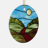 Red Dirt Road in PEI Summer Keramisch Ornament (Rechts)