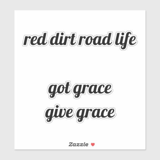 Red Dirt Road Life Custom Sticker (Vel)