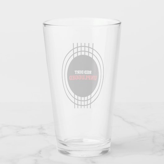 Red Dirt Unplugged Titel Logo Pint Glas (Achterkant)