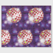 Red Disco Ball Cadeaupapier (Vlak)