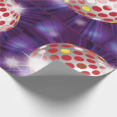 Red Disco Ball Cadeaupapier (Hoek)