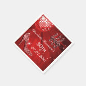 Red Disco Ball en Sparkle Heels 30e Servetten (Hoek)