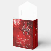 Red Disco Ball en Sparkle Heels Favor box Bedankdoosjes (Geopend)