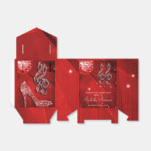 Red Disco Ball en Sparkle Heels Favor box Bedankdoosjes (Uitgevouwen)