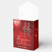 Red Disco Ball en Sparkle Heels Favor box Bedankdoosjes (Geopend)