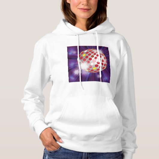 Red Disco Ball Hoodie (Voorkant)