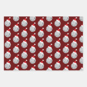 Red Disco Ball Kerstmis Inpakpapier Vel (Voorkant 3)