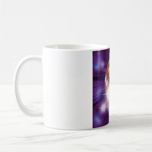 Red Disco Ball Koffiemok (Links)