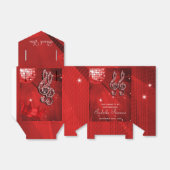 Red Disco Ball, Muzieknoten en Crown Favoriet Box Bedankdoosjes (Uitgevouwen)