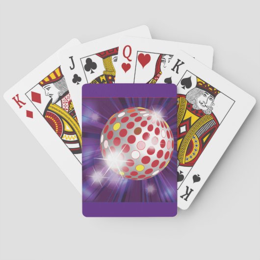 Red Disco Ball Pokerkaarten (Achterkant)