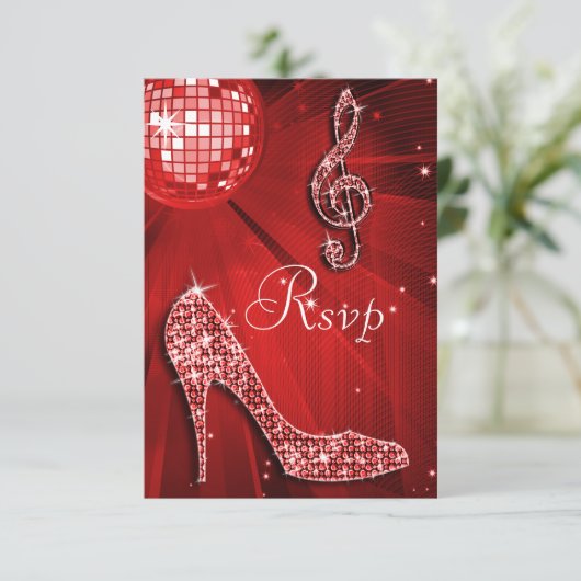 Red Disco Ball Sparkle Heels RSVP (Staand voorkant)