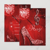 Red Disco Ball Sparkle Heels RSVP (Voorkant / Achterkant)
