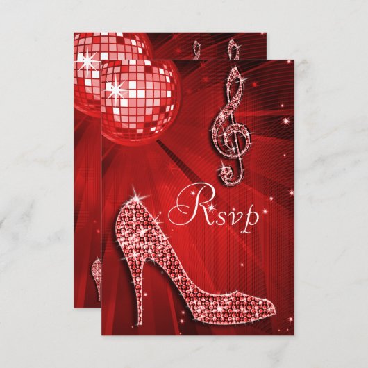 Red Disco Ball Sparkle Heels RSVP (Voorkant / Achterkant)