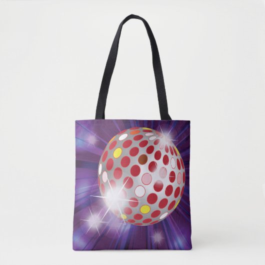 Red Disco Ball Tote Bag (Voorkant)