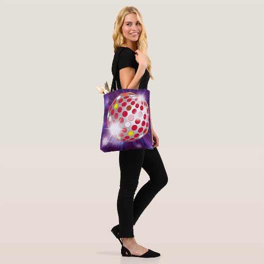 Red Disco Ball Tote Bag