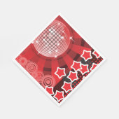 Red Disco Party Theme met sterren en glitterbal Servet (Hoek)