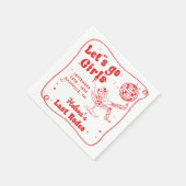 Red Disco Rodeo Cowgirl Bachelorette Weekend Servet (Hoek)