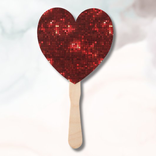 Red Disco Style Squares Valentine Pattern Handwaaier