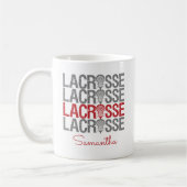 Red Distress Lacrosse Word Koffiemok (Links)