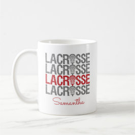 Red Distress Lacrosse Word Koffiemok