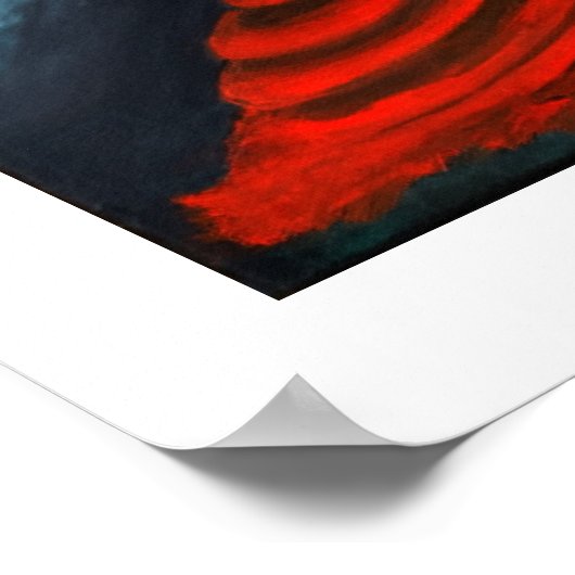 Red Diva Poster Mode Illustratie 20 x 16 afdrukken (Hoek)