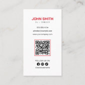 Red DJ Signer Disc Jockey Muziekproducent Vinyl Visitekaartje (Achterkant)