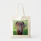 Red doberman canvas tas (Voorkant)