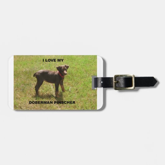 Red_doberman_love w pic bagagelabel (Voorkant horizontaal)
