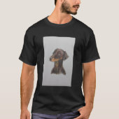 Red Doberman Natural Ears Scoop T-shirt (Voorkant)