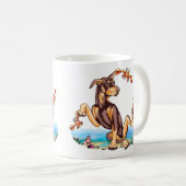 Red Doberman Pinscher Kinda Crabby Mokken (Voorkant rechts)