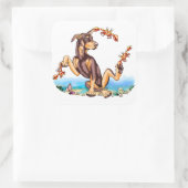 Red Doberman Pinscher Kinda Crabby Stickers (Tas)