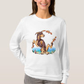 Red Doberman Pinscher Kinda Crabby Tee Shirts (Voorkant)