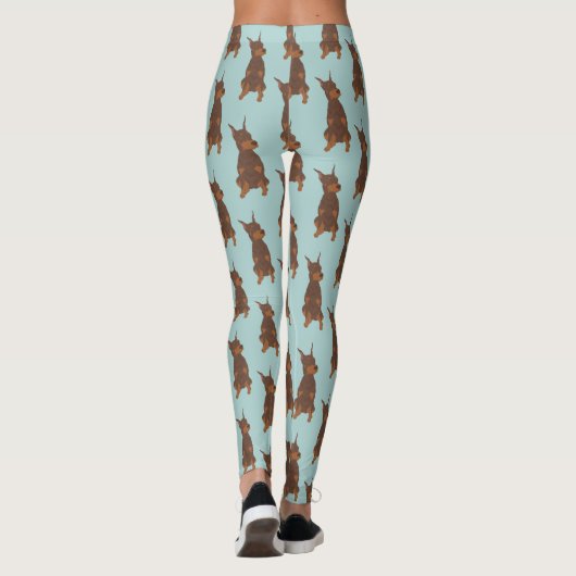 Red Doberman Pinscher Leggings (Achterkant)