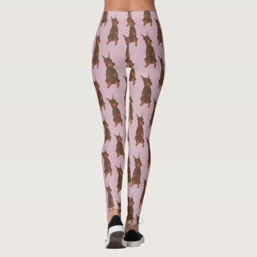 Red Doberman Pinscher Leggings (Achterkant)