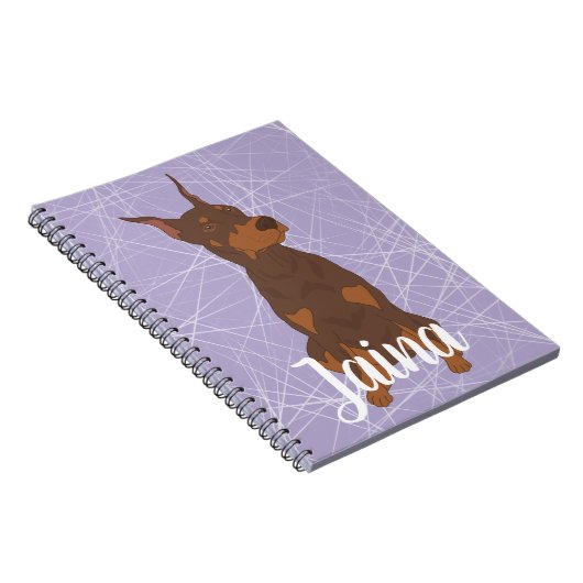 Red Doberman Pinscher Notitieboek (Rechterzijde)