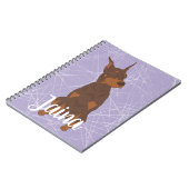 Red Doberman Pinscher Notitieboek (Linkerzijde)