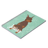 Red Doberman Pinscher Notitieboek (Linkerzijde)