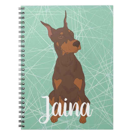 Red Doberman Pinscher Notitieboek (Voorkant)