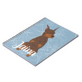 Red Doberman Pinscher Notitieboek (Linkerzijde)