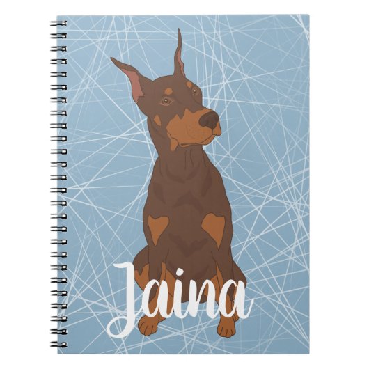 Red Doberman Pinscher Notitieboek (Voorkant)