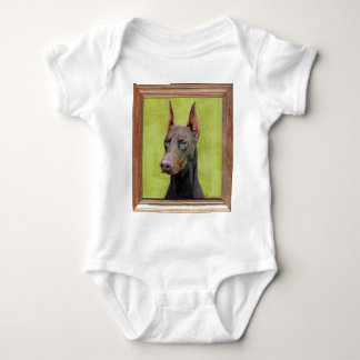 Red Doberman Pinscher Painting Romper