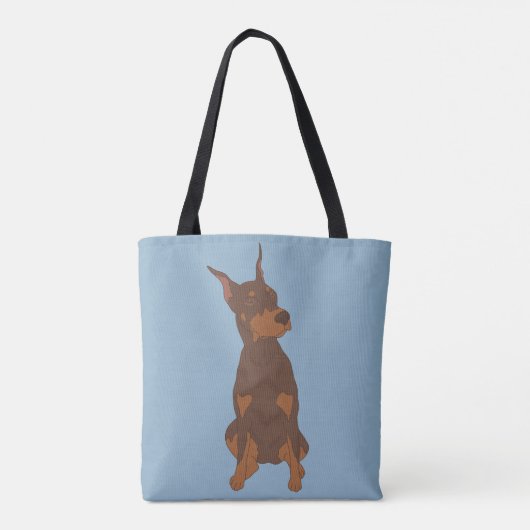 Red Doberman Pinscher Tote Bag (Achterkant)