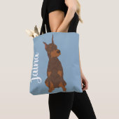 Red Doberman Pinscher Tote Bag (Dichtbij)