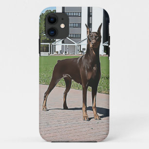Red Doberman (v11-1) iPhone 11 Hoesje