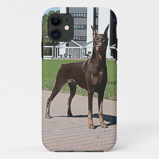 Red Doberman (v11-1) Case-Mate iPhone Case (Achterkant)