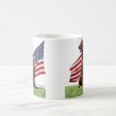 Red Dobermann en vlag Koffiemok (Center)